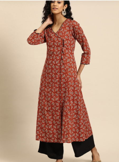 Women Block Print Kurta - Image 2